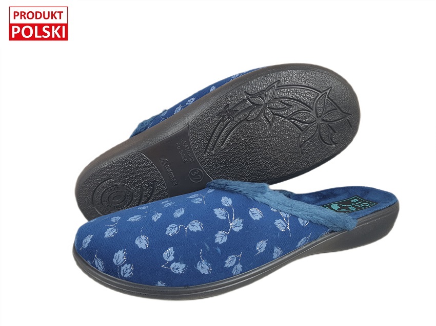 61-28278 ADANEX BIO Anatomic Pu Sole GRANATOWE W LISTKI kapcie klapki profilaktyczne damskie DIANA Adanex  36-42