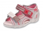 01-065P108 SUNNY beżowo czerwone sandałki sandały profilaktyczne kapcie obuwie dziecięce Befado  20-25 - galeria - foto#3