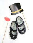 0-109P184 SPEEDY CZARNE z kokardką :: kapcie buciki czółenka baleriny eleganckie obuwie dziecięce poniemowlęce Befado  18-26 - galeria - foto#4
