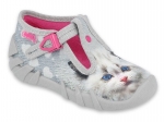 0-110P416 SPEEDY SZARO RÓŻOWE kotek :: kapcie buciki obuwie dziecięce poniemowlęce Befado  18-26 - galeria - foto#2