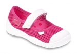 0-209P025 Maxi różowe balerinki kapcie buciki czółenka na rzep obuwie dziecięce poniemowlęce Befado  20-25 - galeria - foto#2