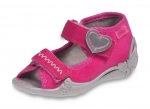 01-242P058 PAPI różowe z sercem sandałki kapcie buciki obuwie wcz.dziecięce buty Befado Papi  18-25 - galeria - foto#3