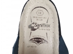 31-631/10 GRANATOWE skórzane włoskie kapcie-klapki profilaktyczne medyczne damskie Saniflex - galeria - foto#3