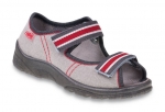 20-969Y090 MAX JUNIOR szare  sandałki chlopięce kapcie dziecięce Befado Max 31-33 - galeria - foto#2