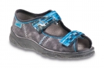 20-969X117 MAX JUNIOR SZARY NIEB. sandały, sandałki kapcie, obuwie dziecięce profilaktyczne Befado 25-30 - galeria - foto#2