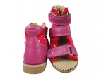 8-B-23crz BAJBUT RÓŻ CIEMNY KROPKI  : WKŁADKI SKÓRZANE ORTO SUPINUJĄCE :  buty sandały trzewiki kapcie ortopedyczne profilaktyczne obuwie dzieci - galeria - foto#2