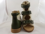 8-B-23zi BAJBUT zielone lniane buty sandałki kapcie ortopedyczne-profilaktyczne  przedszk. 19-34  Bajbut - galeria - foto#2