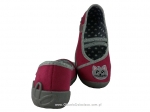 1-116X175 BLANCA  różowo szare z kotkiem balerinki czółenka dziewczęce kapcie buciki obuwie dziecięce  Befado  25-30 - galeria - foto#2