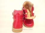 8-B-86ccz c.czerwone buty, trzewiki na rzepy, obuwie dziecięce przedszkolne 23-34  Bajbut - galeria - foto#2
