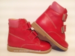 8-B-86ccz c.czerwone buty, trzewiki na rzepy, obuwie dziecięce przedszkolne 23-34  Bajbut - galeria - foto#3