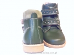 8-B-86zi zielone buty, trzewiki na rzepy, obuwie dziecięce przedszkolne 23-34  Bajbut - galeria - foto#2