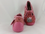 0-110P231 SPEEDY różowe w kropki z kotkiem kapcie buciki obuwie dziecięce poniemowlęce Befado  18-26 - galeria - foto#2