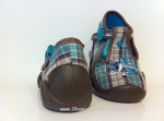 0-110P144 SPEEDY brązowe w kratkę kapcie buciki obuwie  dziecięce poniemowlęce Befado  18-26 - galeria - foto#2