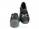 0-190P062 SPEEDY szare w kropki z kokardką kapcie buciki obuwie dziecięce poniemowlęce Befado  18-26 - galeria - foto#2