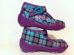 01-213P043 PAPI fioletowe w kratkę konik kapcie-buciki-sandałki obuwie wcz.dziecięce  Befado  20-25 - galeria - foto#3