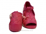 01-213P073 PAPI różowe z kokardką kapcie buciki sandałki obuwie wcz.dziecięce  Befado  18-25 - galeria - foto#2