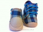 03-130P030 SPEEDY c.niebieskie w kratkę autko kapcie-buciki obuwie buty dla dziecka wcz.dziecięce  Befado - galeria - foto#2
