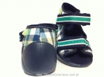 01-250P020 SNAKE czarno zielono białe w kratkę sandalki kapcie buciki obuwie dziecięce wcz.dziecięce  Befado Snake - galeria - foto#2