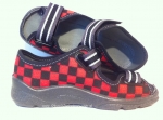 20-969X075 MAX JUNIOR czarno czerwone sandałki kapcie, obuwie dziecięce profilaktyczne Befado 25-30 - galeria - foto#3