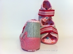 01-242P011 PAPI szaro różowe kapcie-buciki wcz.dziecięce sandałki obuwie dziecięce Befado Papi - galeria - foto#2