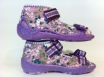 01-242P021 PAPI fioletowe w kwiatki kapcie buciki wcz.dziecięce sandałki obuwie dziecięce Befado Papi - galeria - foto#3