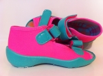 01-242P029 PAPI różowo turkusowe sandałki kapcie buciki obuwie wcz.dziecięce buty Befado Papi  18-25 - galeria - foto#3