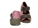 01-242P040 PAPI różowo szare w kropki sandałki kapcie buciki obuwie wcz.dziecięce buty Befado Papi  18-25 - galeria - foto#2