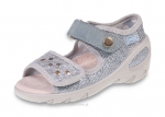 20-433X018 SUNNY srebrno szare z ozdobnymi ćwiekami sandałki sandały profilaktyczne kapcie obuwie dziecięce Befado  26-30 - galeria - foto#2