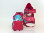 01-065P089 SUNNY różowo niebieskie w kwiatki sandałki sandały profilaktyczne kapcie obuwie dziecięce Befado  20-25 - galeria - foto#2
