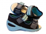 01-065P095 SUNNY granatowo niebieskie sandałki sandały profilaktyczne kapcie obuwie dziecięce Befado  20-25 - galeria - foto#3