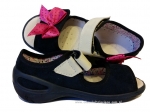 20-433X002 SUNNY granatowe z kokardą sandałki sandały profilaktyczne kapcie obuwie dziecięce Befado  26-30 - galeria - foto#3
