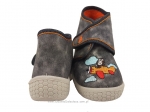 0-112 529P011 FLEXI szare z koparką kapcie buciki obuwie dziecięce na rzep poniemowlęce Befado  18-26 - galeria - foto#2