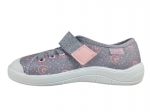 21-351Y031 TIM SZARY BROKAT półtrampki tenisówki na rzep sznurówki gumki kapcie chłopięce na rzep BEFADO  31-36 - galeria - foto#2
