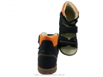 8-1199-77 granatowo pomarańczowe buty-sandałki-kapcie profilaktyczne  przedszk. 19-25  Mrugała - galeria - foto#2
