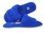 6-no8opf c.niebieskie kapcie pantofle papucie aksamitne dziewczęce damskie  Nobex - galeria - foto#3