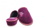 6-PDALza BORDOWE kapcie pantofle papucie aksamitne dziewczęce damskie Bisbut - galeria - foto#2