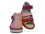 8-BP222dP/A  j.różowe kapcie na rzepy sandałki obuwie profilaktyczne przedszk. 24-26 buty Postęp - galeria - foto#2