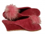 61-Puszek-RŻbz różowe eleganckie kapcie pantofle papucie dziewczęce damskie z puszkiem BISBUT  35-40 - galeria - foto#3
