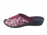 61-29152 ADANEX BIO SILVIA BORDOWE W KWIATKI laczki kapcie klapki profilaktyczne na koturnie  damskie z odkrytymi palcami Adanex Anatomic PU SOLE 37-4 - galeria - foto#2