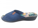 61-29591 ADANEX BIO SILVIA GRANATOWE laczki kapcie klapki profilaktyczne na koturnie  damskie z odkrytymi palcami Adanex Anatomic PU SOLE 37-42 - galeria - foto#2