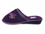 6-PDALza FIOLETOWE kapcie pantofle papucie aksamitne dziewczęce damskie Bisbut - galeria - foto#2