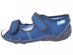 20-33-378P GRANAT ZYGZAK niebieski NEW : WKŁADKI PROFILOWANE : sandałki - sandały profilaktyczne  - kapcie obuwie dziecięce Renbut  26-30 - galeria - foto#2