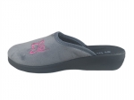 62-CU02D SZARY  z haftem : kapcie-klapki profilaktyczne damskie Inblu Anatomico - galeria - foto#2