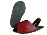 10-210/0 czerwono czarne ochronne filcowe/tworzywowe obuwie muzealne, wielorazowego użytku ochraniacze na buty DZIECIĘCE 24,5cm  Bisbut  ( 25 - 36 ) - galeria - foto#1