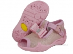 01-213P094 PAPI różowe z kokardką kapcie buciki sandałki obuwie wcz.dziecięce  Befado  18-25 - galeria - foto#1