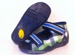 01-250P022 SNAKE czarno granatowe w kratkę sandalki kapcie buciki obuwie dziecięce wcz.dziecięce buty Befado Snake - galeria - foto#1