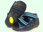01-250P028 SNAKE czarno granatowe w kratkę sandalki kapcie buciki obuwie dziecięce wcz.dziecięce buty Befado Snake - galeria - foto#1