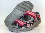 20-969X058 MAX JUNIOR szaro czarny w kwiaty sandałki kapcie, obuwie dziecięce profilaktyczne Befado 25-30 - galeria - foto#1
