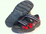 20-969X075 MAX JUNIOR czarno czerwone sandałki kapcie, obuwie dziecięce profilaktyczne Befado 25-30 - galeria - foto#1