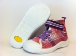 1-268X020 TIM fioletowe w kratkę trampki kapcie-buciki Befado - galeria - foto#1